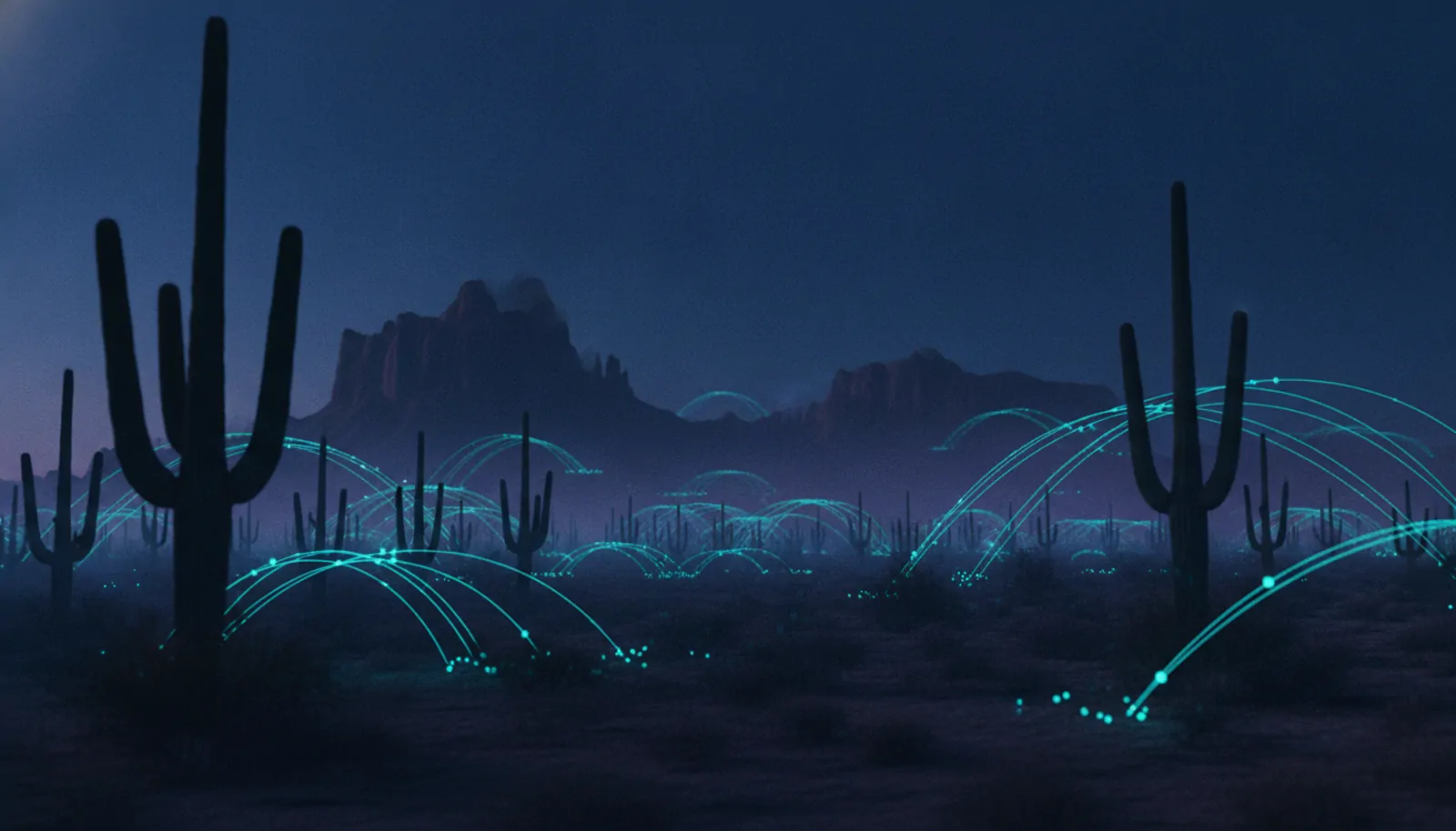 an adobe Southwestern plaza framed by red rock — HyppoAI serves businesses in Globe, AZ
